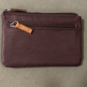 Vintage Coin Pouch Money Purse Zipper Clear ID Card Pocket